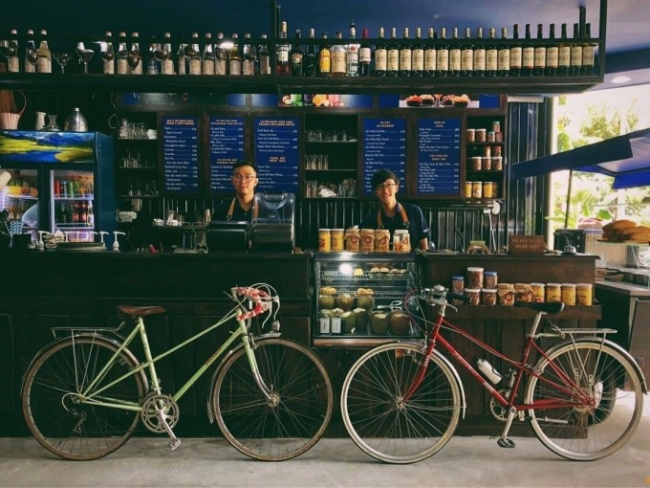 bicycle, bicycle tour, coffee shop, compass travel vietnam, covid-19, destination, saigon coffee, saigon travel, tour guide, travel to vietnam, bicycle fan cafe in saigon