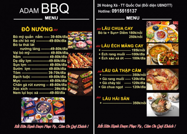 10 Nhà hàng, quán ăn ngon và chất lượng nhất tại Quốc Oai, Hà Nội
