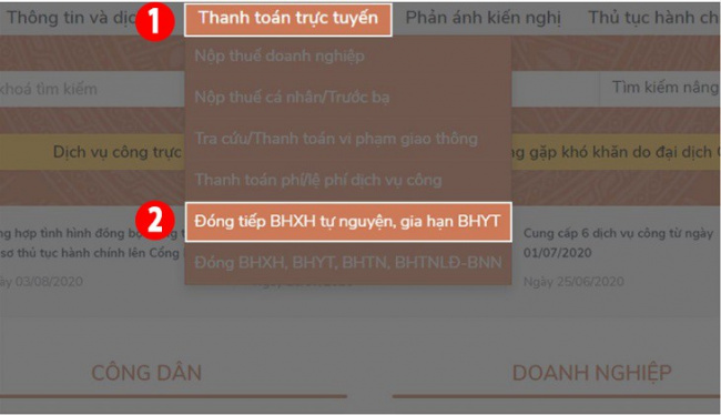 Cách gia hạn BHYT, đóng BHXH online tại nhà trên Cổng Dịch vụ công Quốc gia