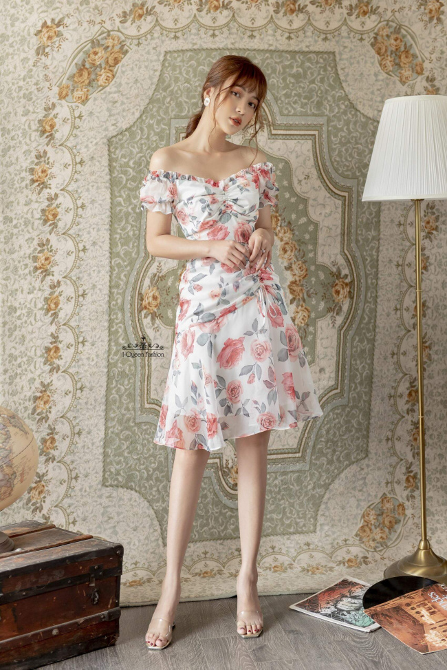 váy đầm đẹp nhất hcm, tuyển chọn 10 mẫu đầm nhún thân đuôi cá sexy 2021
