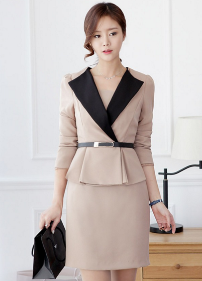 Bộ đồ vest nữ công sở ( áo vest + chân váy ) chất liệu xước hàn cao cấp S42  Emvy