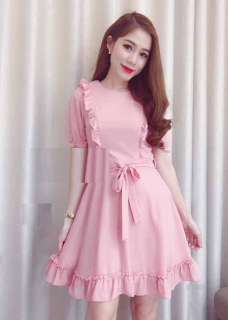 Váy hồng bánh bèo. Size s, m ạ | Shopee Việt Nam