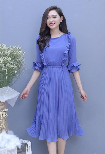 ĐẦM XÒE HOA MYLAN TRẺ TRUNG | Trang phục phụ nữ, The dress, Thời trang châu  á