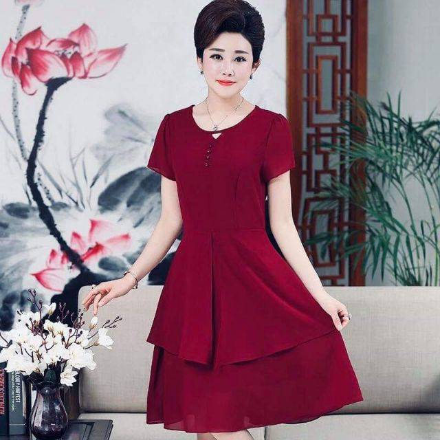 RẺ ĐẸP-Đầm Suông Tuổi Trung Niên, Váy Đầm Trung Niên Đẹp, Đầm U50 U60,THỜI  TRANG TRUNG NIÊN 3213 3236 3237 3234 3232 | Shopee Việt Nam