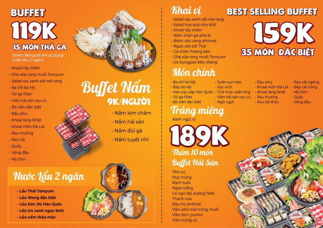 ăn chơi hà nội, review lẩu wang – buffet lẩu 2 ngăn, ăn thả ga không lo về giá