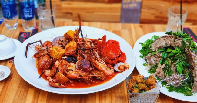 ăn chơi cần thơ, review chi tiết nhà hàng hải sản xô happy crab cần thơ