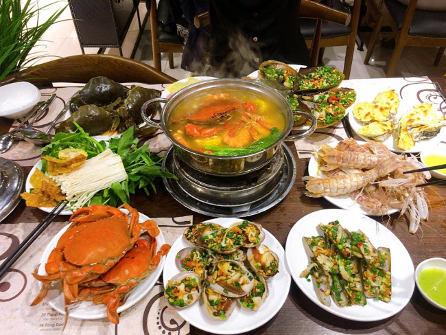 ăn chơi hà nội, review chi tiết bay seafood buffet hồ tây: menu và giá cả, không gian