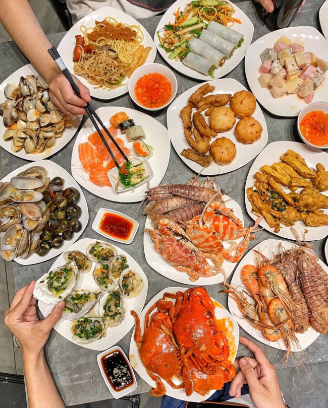 ‘chén sạch’ 10 quán buffet hải sản cầu giấy ngon tuyệt