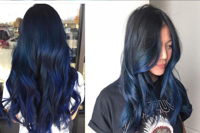 Kỹ thuật nhuộm tóc màu xanh dương
