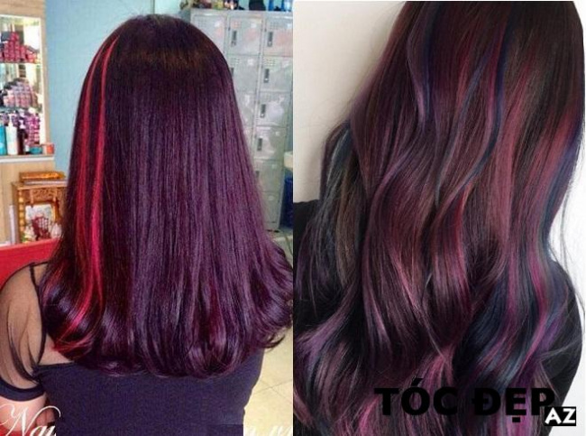 kiểu tóc, [review] nhuộm tóc màu nâu đỏ ánh tím – ấn tượng ngay từ cái nhìn đầu tiên