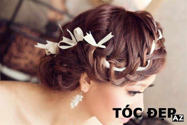 kiểu tóc, [review] các kiểu tóc tết cô dâu đẹp giúp nàng lộng lẫy trong ngày cưới