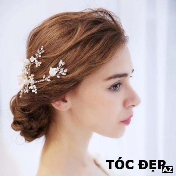 kiểu tóc, [review] bới tóc cô dâu đẹp – 8 kiểu tóc phù hợp với từng phong cách váy cưới