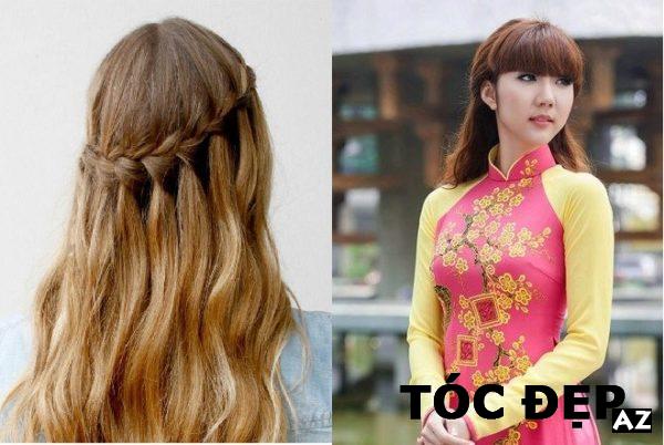 kiểu tóc, [review] các kiểu tết tóc đẹp khi mặc áo dài cho nàng rạng ngời đi du xuân