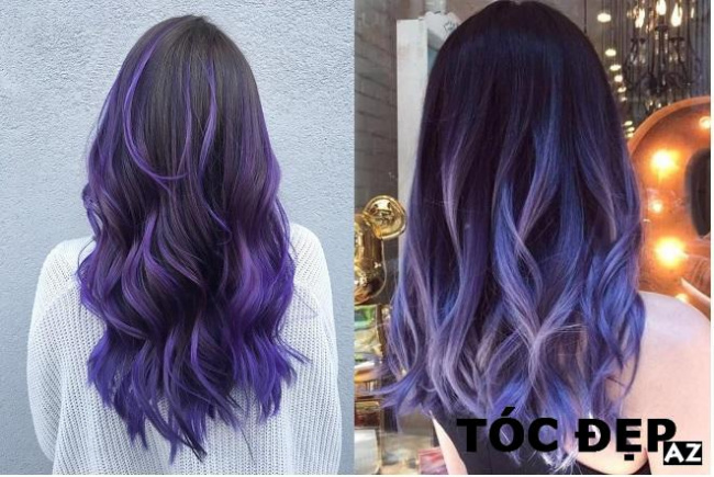 kiểu tóc, [review] nhuộm tóc highlight màu tím – 14 cách phối màu ảo diệu, trendy nhất hiện nay