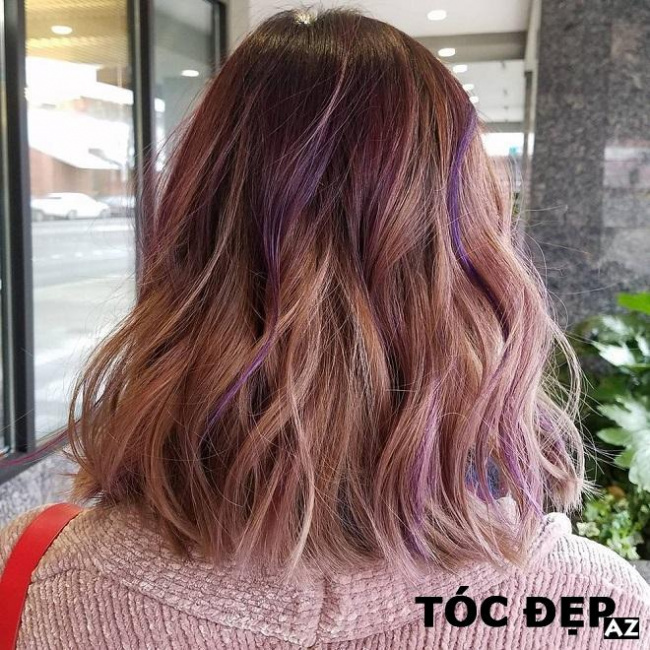 kiểu tóc, [review] nhuộm tóc highlight màu tím – 14 cách phối màu ảo diệu, trendy nhất hiện nay