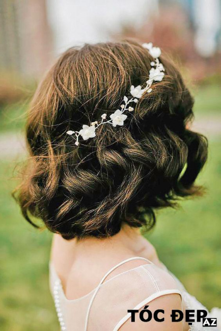 kiểu tóc, [review] 15 kiểu tóc cho cô dâu tóc ngắn xinh xắn thêm điệu đà
