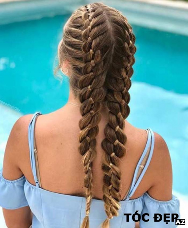 kiểu tóc, 5 cách tết tóc 4 sợi độc đáo cho bạn gái có mái tóc dài