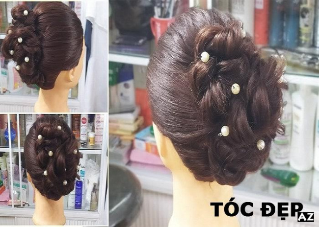 kiểu tóc, 3 kiểu búi tóc cho mẹ chồng đi dự tiệc cực đẹp