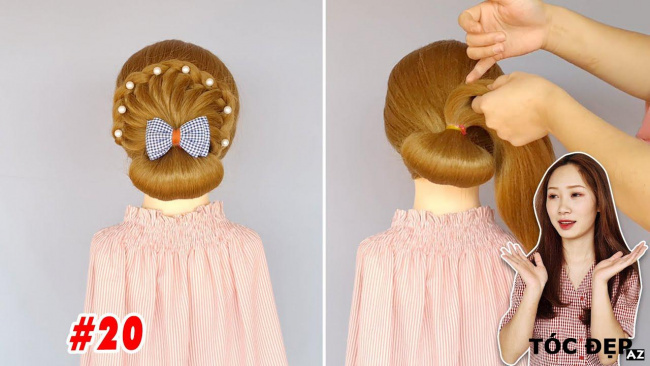 blog, 28 cách tết tóc đơn giản tuyệt đẹp đi học đi chơi | easy french roll hairstyle step by step #21