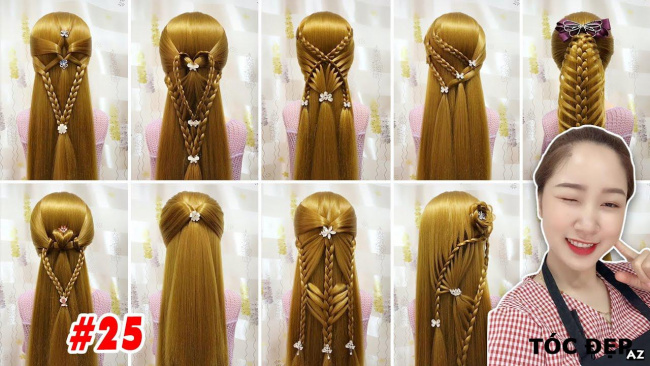 blog, 26 cách tết tóc đơn giản tuyệt đẹp | easy braid hairstyle tutorial | hairstyle transformations #25