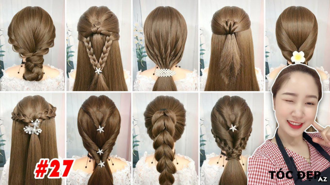 blog, 26 cách tết tóc đơn giản tuyệt đẹp | easy braid hairstyle tutorial | hairstyle transformations #27