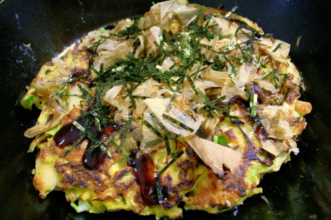 món chiên, nhật bản, okonomiyaki – bánh xèo nhật bản