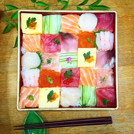 sushi, nhật bản, dân mạng sốt với mosaic sushi đẹp như tranh vẽ đến từ nhật bản