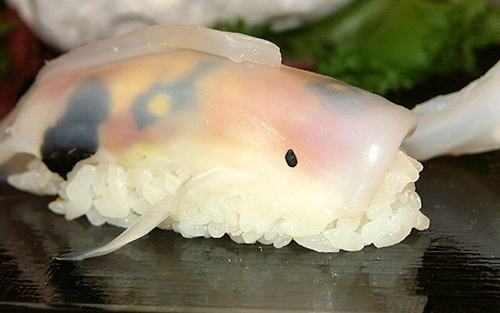 sushi, nhật bản, độc đáo những miếng sushi hình giống cá thật 99%