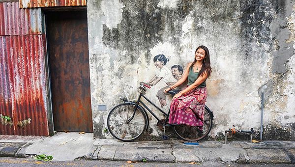 penang, malaysia, châu á, du lịch penang malaysia khám phá nghệ thuật đường phố