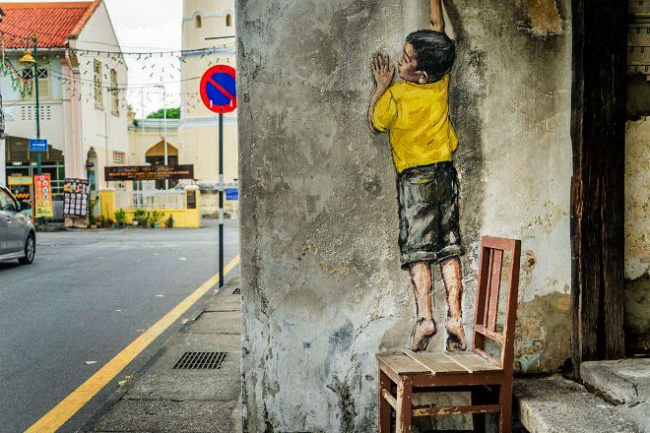 penang, malaysia, châu á, du lịch penang malaysia khám phá nghệ thuật đường phố