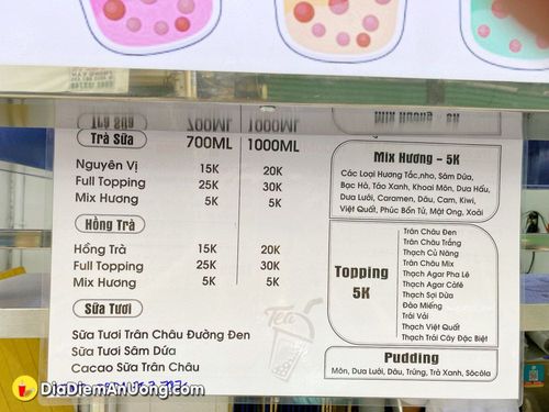 múc topping thả ga không lo về giá chỉ có ở trà sữa tự chọn bòng bòng