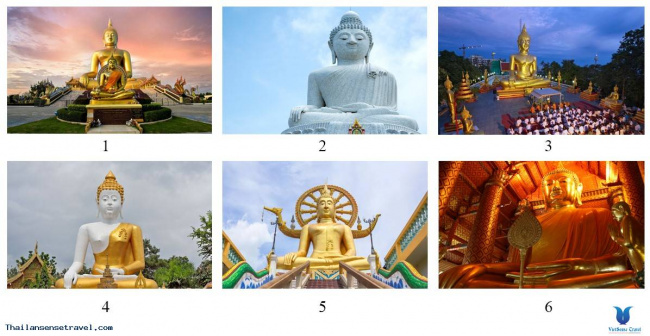 Điểm danh những bức tượng khổng lồ về Đức Phật ở Thái Lan
