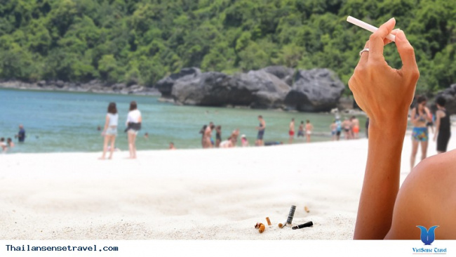 thái lan mới ban hành luật cấm thuốc lá trên các bãi biển