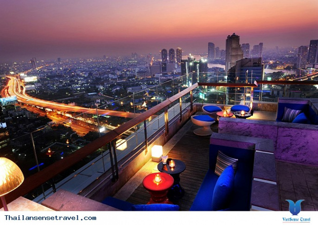 những quán bar có view ngắm toàn cảnh thành phố bangkok của thái lan.