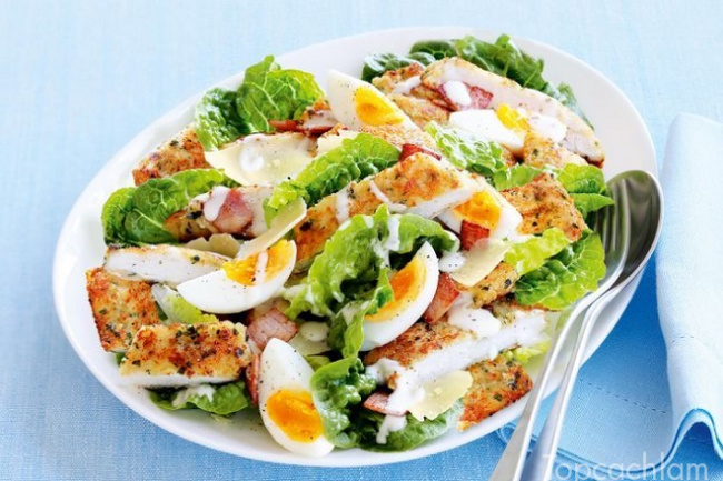 salad trộn trứng, cách làm salad, cách làm salad trộn trứng thơm ngon nhanh gọn