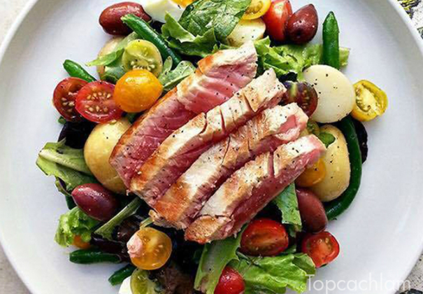 salad cá ngừ, cách làm salad, cách làm salad cá ngừ thơm ngon bất bại