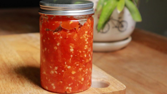 Cách làm ớt xay ngâm dấm đơn giản tại nhà