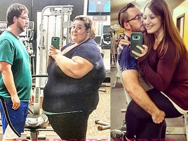 Cặp đôi Lexi và Danny Reed hẹn nhau giảm thành công hơn 177kg