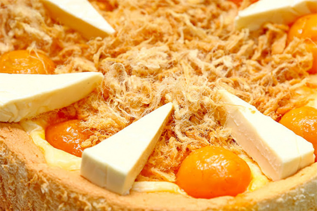 cách làm bánh bông lan trứng muối bằng chảo chống dính