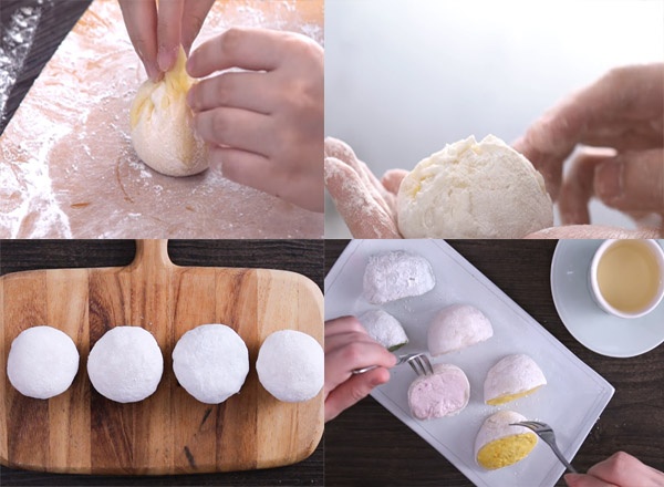cách làm mochi, cách làm bánh mochi đơn giản, cách làm bánh, bánh mochi, cách làm bánh mochi từ bột nếp ngon mềm dẻo thơm
