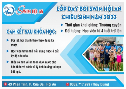 6 trung tâm dạy bơi tốt nhất tại tỉnh quảng nam