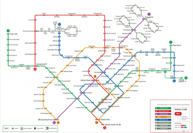singapore, bắt tàu điện ngầm từ sân bay changi vào trung tâm thành phố