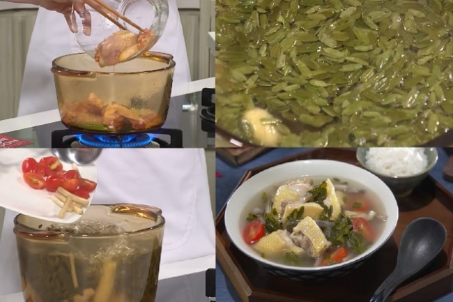 cách nấu canh chua lá me với cá cơm và thịt gà ngon nhất