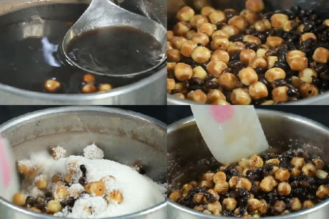cách nấu chè hạt sen đậu đen ngọt bùi thơm ngon dễ làm