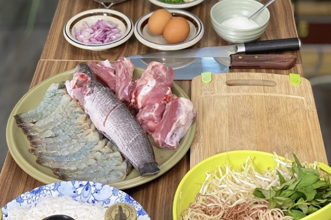 cách nấu bún cá kiên giang ngon đúng vị từ cá, tôm và trứng