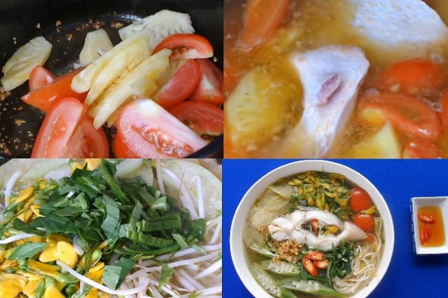 2 cách nấu canh chua thơm với cá lóc và cá diêu hồng ngon bắt vị