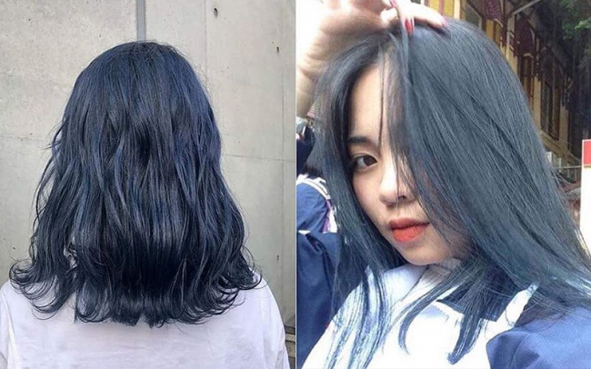 Nếu bạn muốn một màu sắc nhuộm tóc độc đáo và sành điệu, hãy xem bức ảnh về nhuộm tóc màu xanh đen. Màu sắc bí ẩn sẽ khiến cho bạn khó quên.