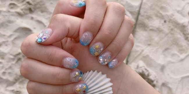 nail đẹp, tổng hợp những mẫu nail đi biển đẹp hot nhất hiện nay