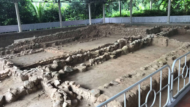 oc eo remains site: national relic in ba the, an giang province