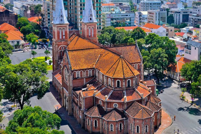 saigon notre dame cathedral in ho chi minh